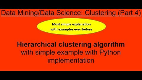45. Hierarchical clustering algorithm with simple example and Python implementation