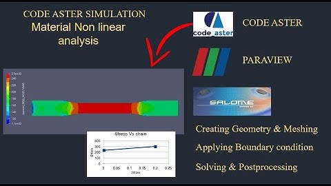 Material Non linear analysis dogbone shape using code aster|Static fatigue|tutorial|paraview |tut-69