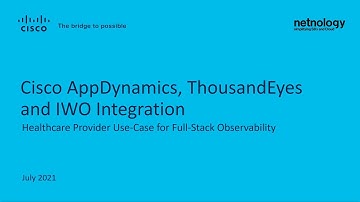 AppDynamics, Intersight Workload Optimizer and Thousand Eyes Use Case Video