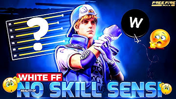 white ff paid noskill.sensi revealed 📂 sensitivity settings ⚡⚡and DPI📱|| M1O14 || UMP || M1887 ||