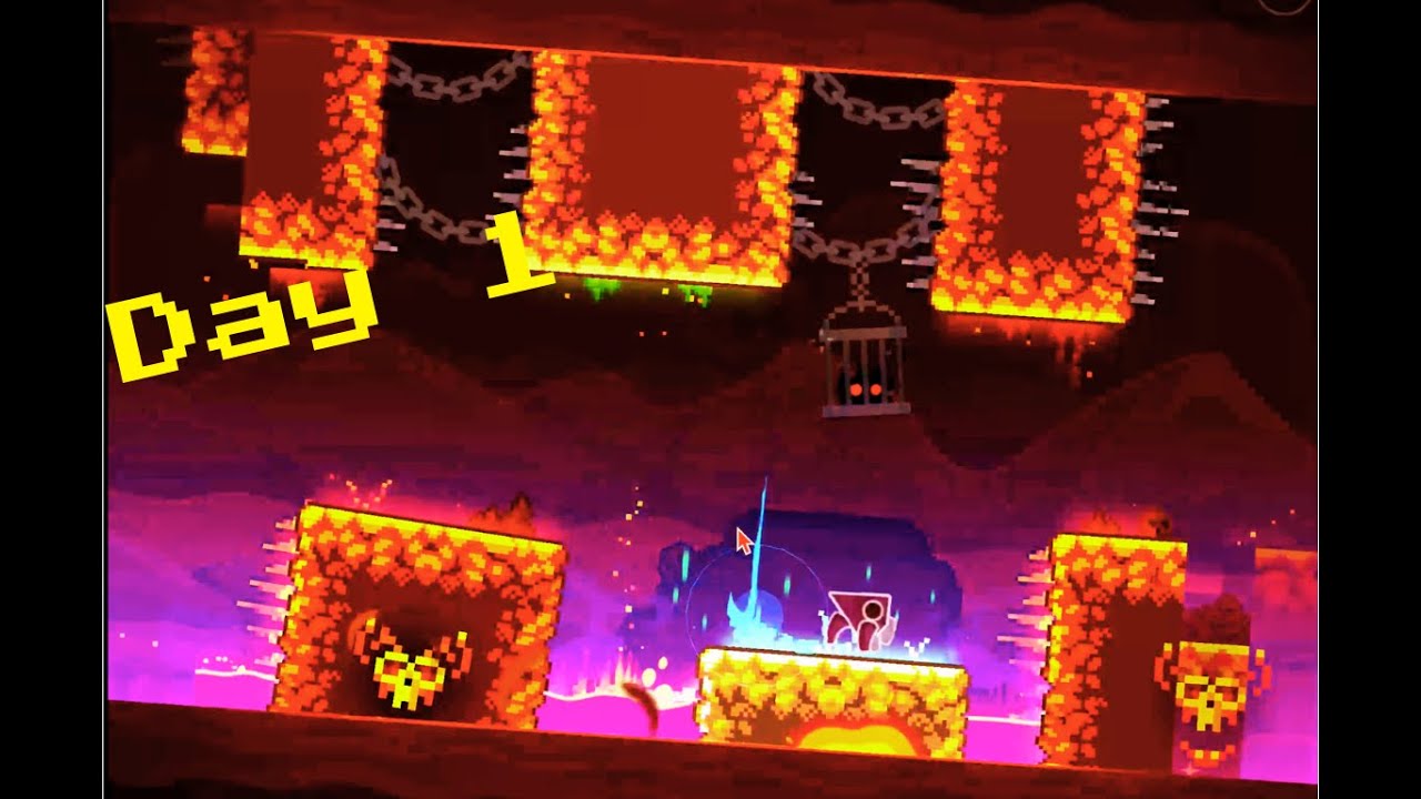 Day 1 of trying to beat level Dash on Geometry Dash - YouTube