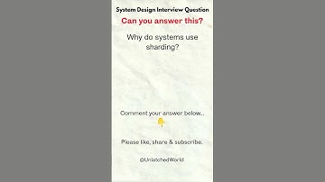 System Design Question Sharding Use #shorts #interview #systemdesign #dsa