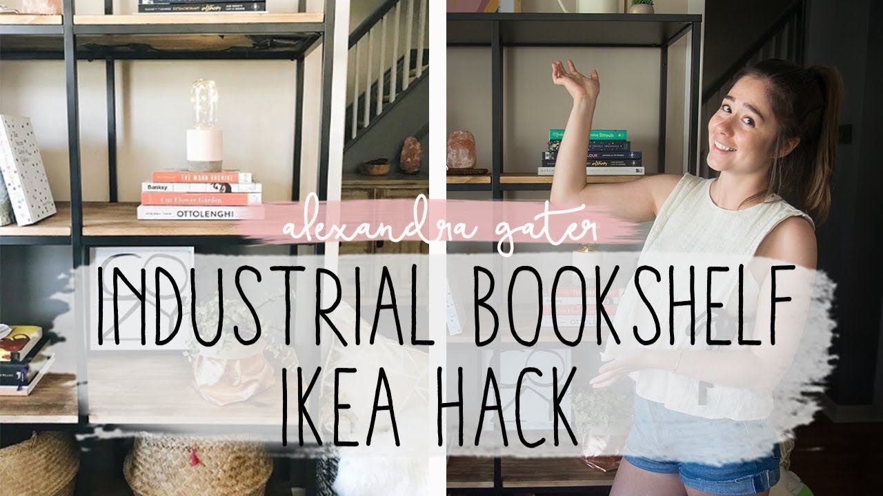 Diy Industrial Bookshelf Ikea Hack Easy Ikea Hack Youtube