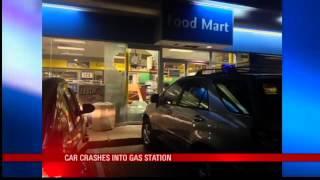 Car Crashes into Gas Station