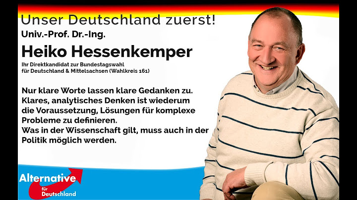 Ich will mein Land zurück - Prof. Dr. Heiko Hessenkemper(AfD)