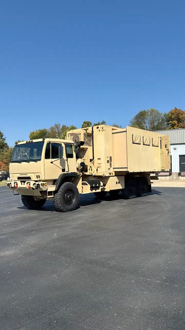 Sneak Peak 👀 of our 2008 M1087A1 Expandable Van Truck! More