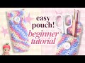 how to crochet a cute & easy button pouch 📎 | step-by-step tutorial for absolute beginners