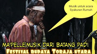 Ma'Pelle atau Ma'Lallio No. 1❗Festival Budaya Toraja utara 2022