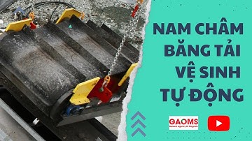 Nam châm băng tải tự động | Nam châm tách sắt trên băng tải | Nam châm băng tải tách sắt tự động.
