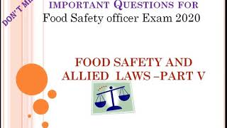 IMPORTANT MCQs - CHAPTER 2 OF FOOD SAFETY AND STANDARD ACT, 2006