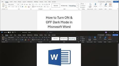 How to Turn ON & OFF Dark Mode in MS Word (Quick and Easy Tutorial!)