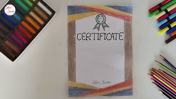 Cover Page Design for Certificate for School Project File