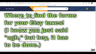 How to find tax information on Etsy, and 1099 info for US sellers