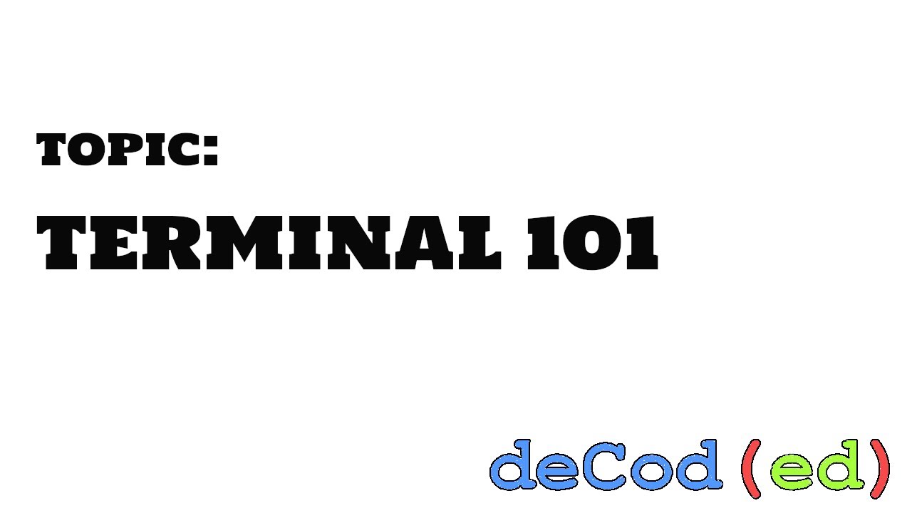 Terminal 101 - Common Terminal Commands - YouTube
