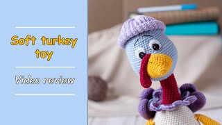 Stuffed turkey toy, babies and kids toy, soft bird toy, unique baby boy gift, nursery decor toy screenshot 5