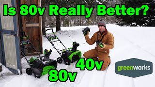 ✅ 40v vs 80v Battery Powered Snow Blower - Which Is Better? - Greenworks