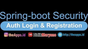 Spring Boot Security Auth Login & Registration