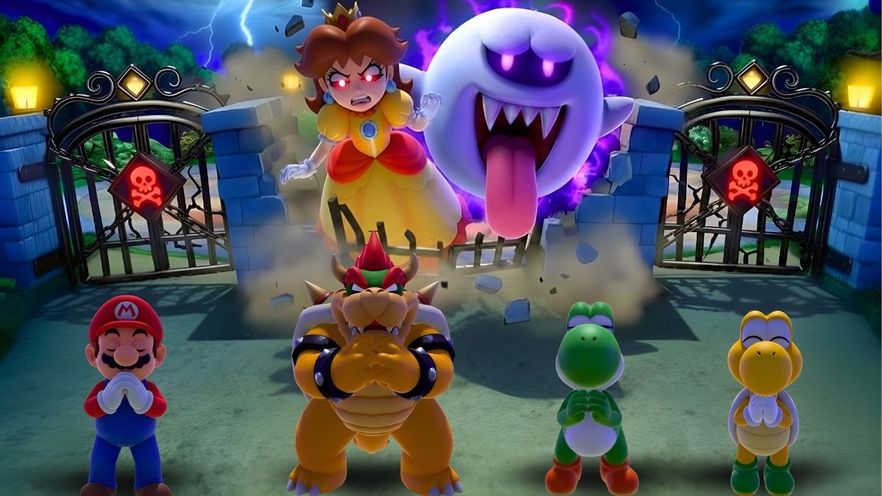 Bowser Jumpscare?! Mario vs Yoshi vs Koopa Troopa | Jamboree Minigames