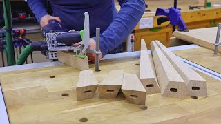 Mastering Woodworking: Crafting an Artistic Oak Table with Unique Legs and Precision Techniques