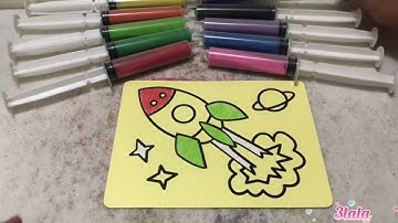 불 모래 그림 채색 - FIRE SAND PAINTING COLORING - TÔ MÀU TRANH CÁT TÊN LỬA