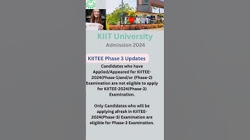 KIIT University | Direct Admission in KIIT | KIITEE Phase 3 Latest Update | KIITEE 2024 | #kiit #cse