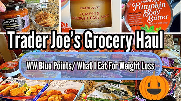 TRADER JOE’S GROCERY HAUL/ WW BLUE POINT VALUES / WHAT I EAT FOR WEIGHT LOSS 💙🍎🥕🫑🥟💪🏻