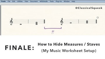 Finale: How to Hide Measures, Hide Staves | My Setup for Music Worksheets
