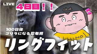 【リングフィット】100日後にゴリラになる忍者猿 4日目【火野アラシ】