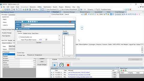 Calculation of Bubble Points & Dew Points of a component mixture Using DWSIM Software