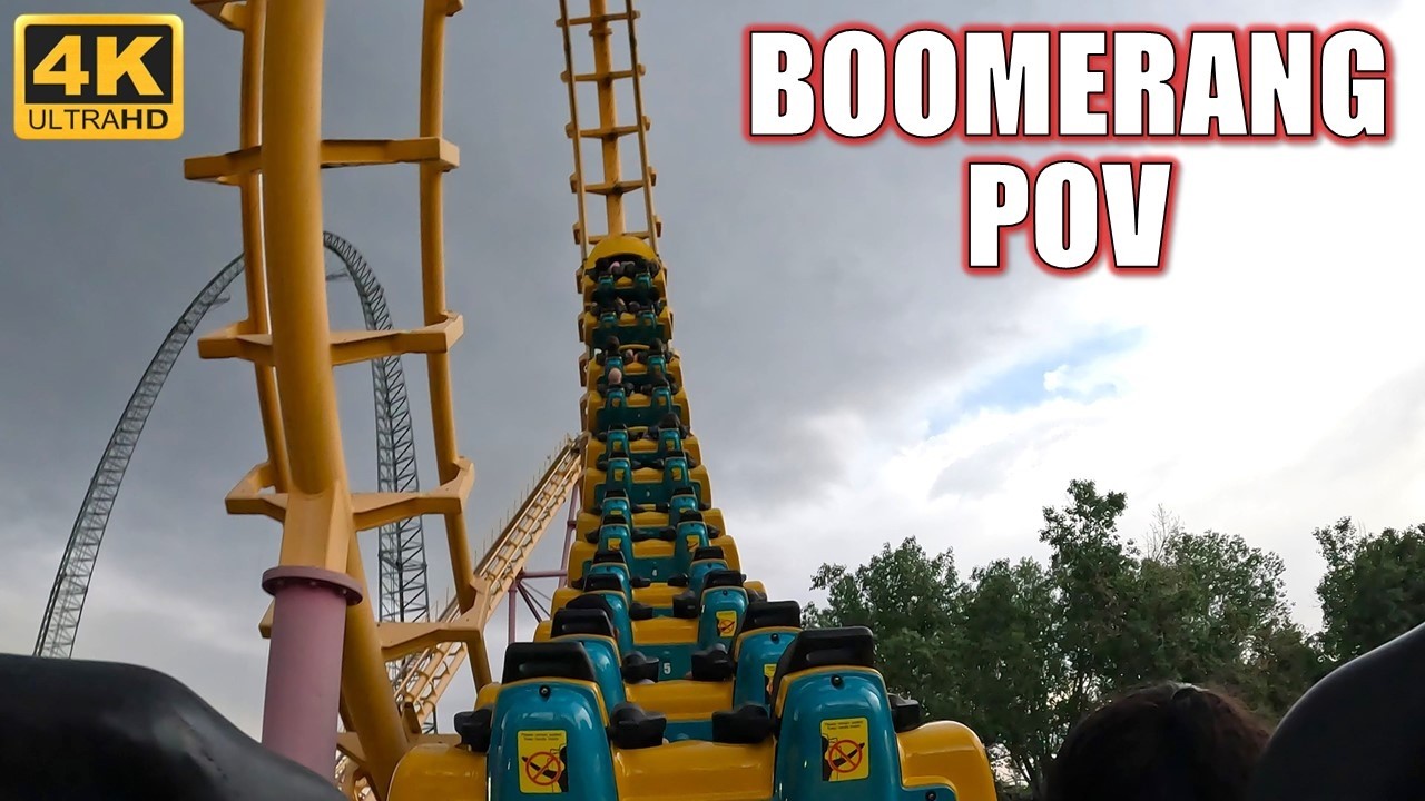Boomerang POV (Back Row, 4K 60FPS), Elitch Gardens Vekoma Shuttle Coaster | Non-Copyright