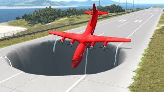 Planes vs Giant Pit – BeamNG.Drive screenshot 4