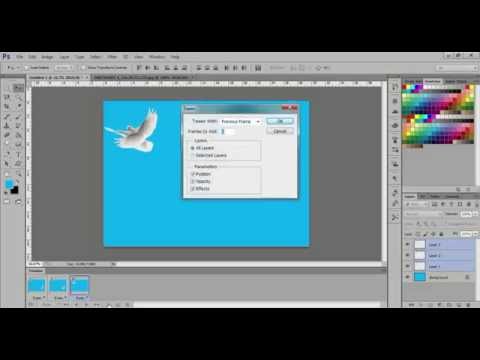 Create animation(fly bird) in photoshop cs