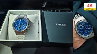 Timex Men Q Falcon Eye Timex Blue Round Dial Og Watch Unboxing 4K