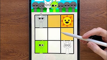 Digital Color Mixing with Sprunki Characters in Procreate #sprunki #colormixing #procreate