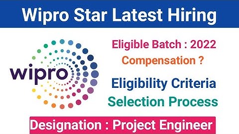 Wipro Star Hiring For 2022 Batch | Eligibility Criteria | Selection Process | Smart Learning