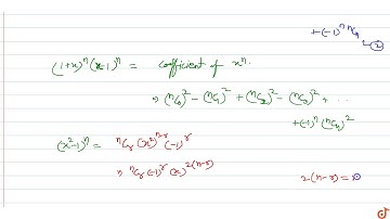 `C_0^2-C_1^2+C_2^2-C_3^2+.....+(-1)^nC_n^2=`