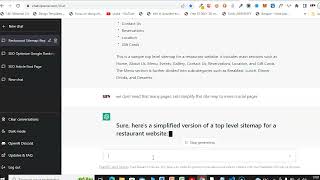 How To To Create A Sitemap For Website Restaurant Using ChatGPT