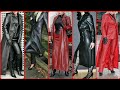 latest and gorgeous leather long power dresses for stylish ladies