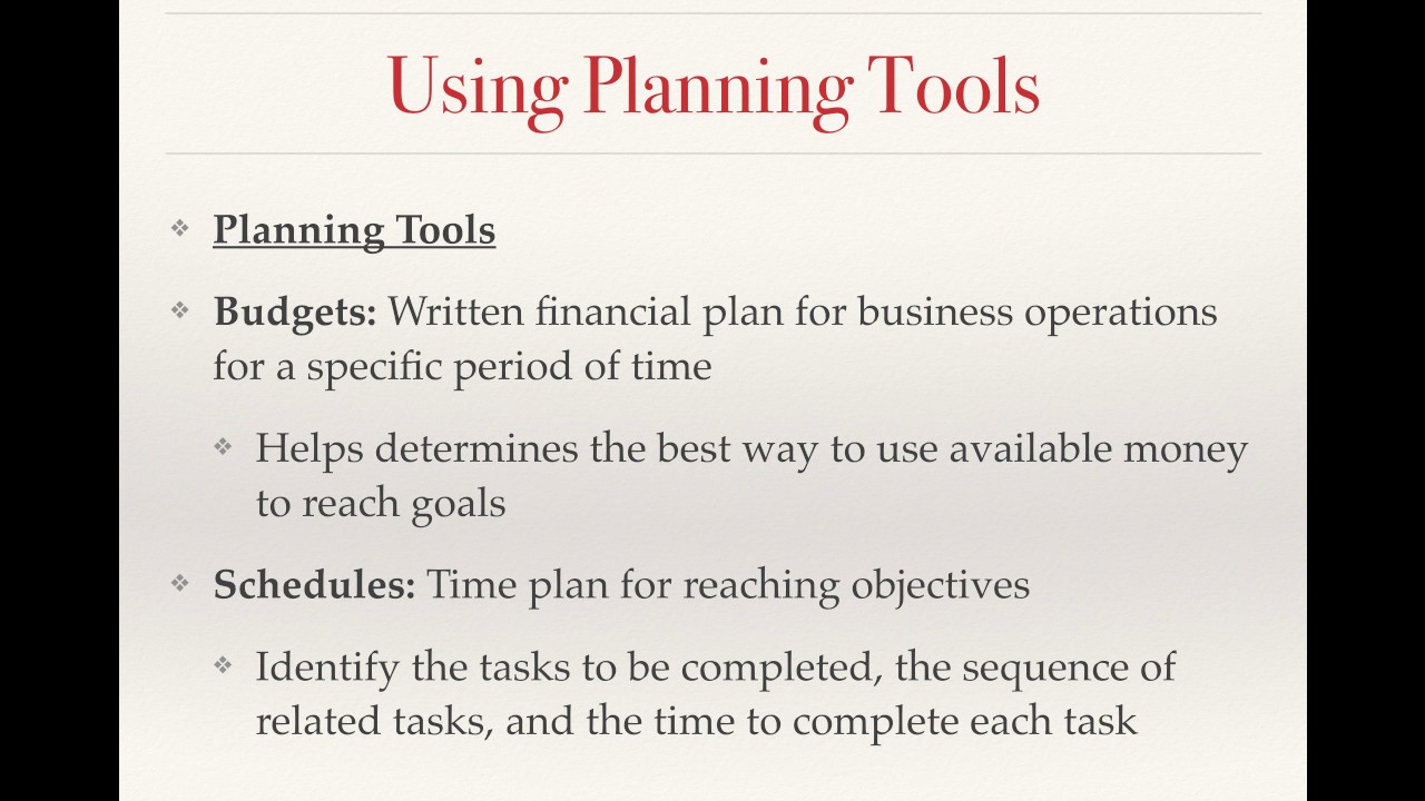 Using Planning Tools, Part 2 - YouTube