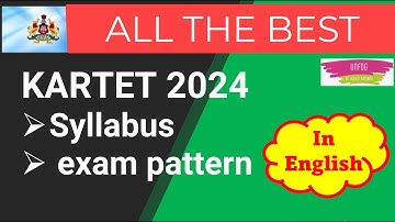 KARTET 2024 Notification (Syllabus, Exam pattern) / Exam date - 30-06-2024 #kartet