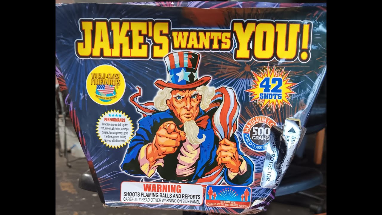 JAKE'S WANTS YOU! BY (WORLD CLASS FIREWORKS) 42 SHOT 500 GRAM