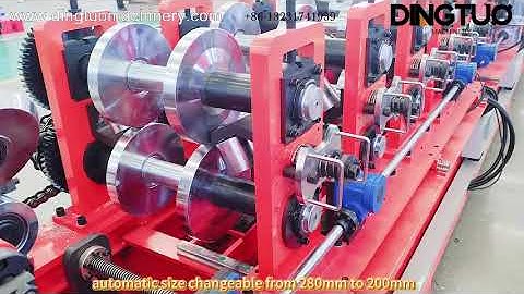 CZ purlin machine automatic size changeable operation and running video
