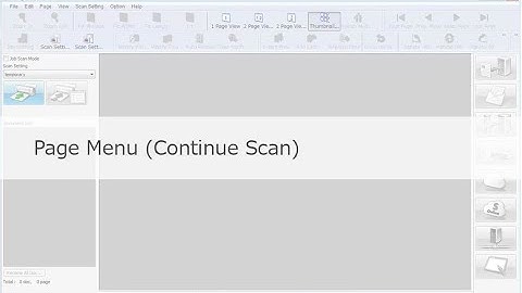 Panasonic "Image Capture Plus" Demo - Page Menu (Continue Scan)