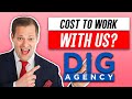 What are the costs to work with the dig agency leads crm licenses etc