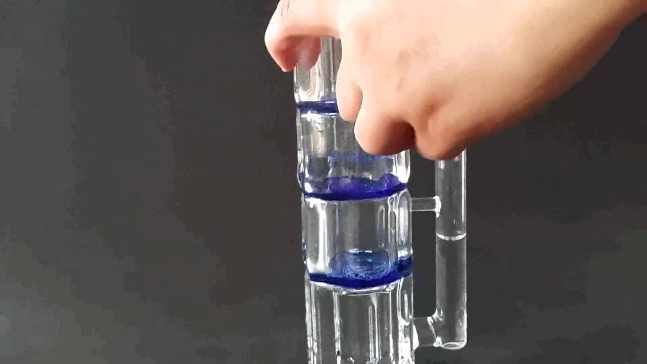 Large sturdy Glass Water Pipes with three layer honeycomb