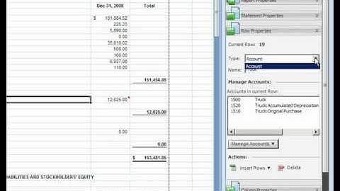 Intuit Statement Writer: Row Properties