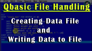 Complete QBASIC File handling for school level #qbasic #qbasicfilehandling