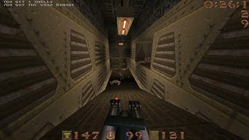 Quake - Easy 100% of e4m1 by Mauno in 0:48 (1s improvement)