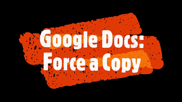 Tech Tips & Timesavers #2: Google Docs- Force a Copy