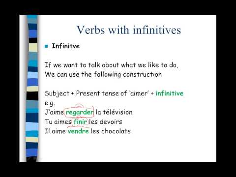 Vidéo: Was ist ein infinitifs verb ?